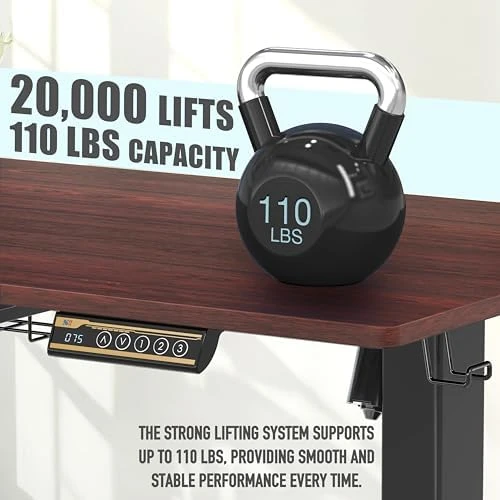 Height Adjustable Standing Desk with Drawer and Memory Preset — Standing Desk, SHW
