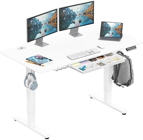 Height Adjustable Standing Desk with Drawer and Memory Preset — Standing Desk, SHW
