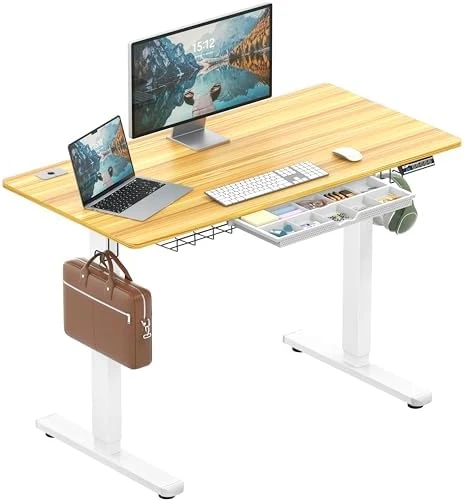 Height Adjustable Standing Desk with Drawer and Memory Preset — Standing Desk, SHW
