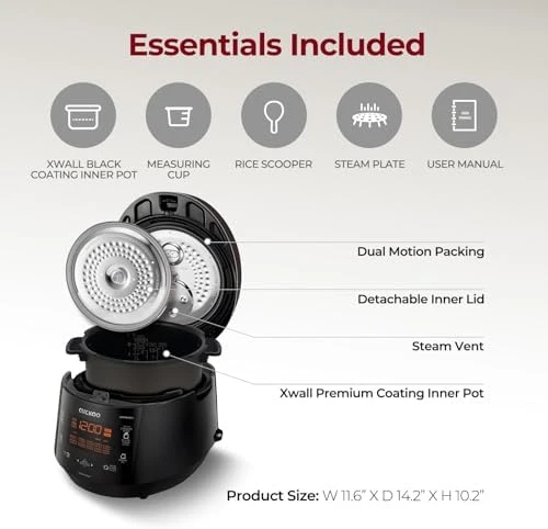 High Pressure Rice Cooker 6-Cup Uncooked / 12-Cup Cooked — Multicooker, CUCKOO