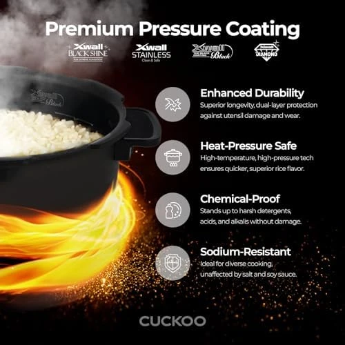 High Pressure Rice Cooker 6-Cup Uncooked / 12-Cup Cooked — Multicooker, CUCKOO