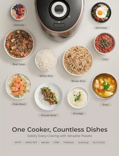 High Pressure Rice Cooker 6-Cup Uncooked / 12-Cup Cooked — Multicooker, CUCKOO