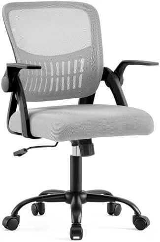 Home Office Desk Chair - Ergonomic Mid Back with Lumbar Support & Rocking Mode — Smart Chairs, DUMOS