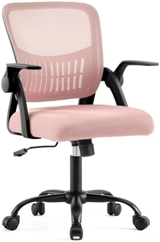 Home Office Desk Chair - Ergonomic Mid Back with Lumbar Support & Rocking Mode — Smart Chairs, DUMOS