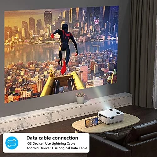 Native 1080P Projector with WiFi and Two-Way Bluetooth — Smart Projector, Dxyiitoo