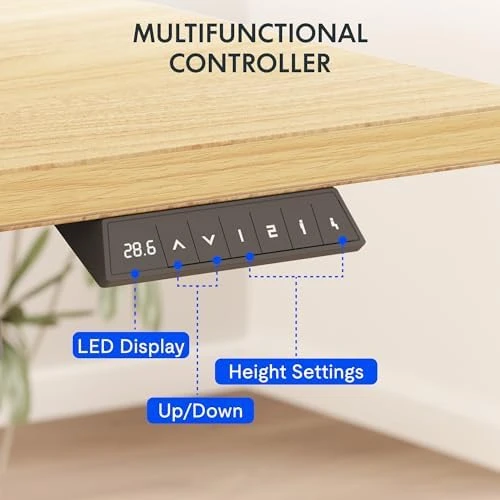 Whole-Piece Standing Desk with Clamp Power Strip, 55 x 28 — Standing Desk, FLEXISPOT