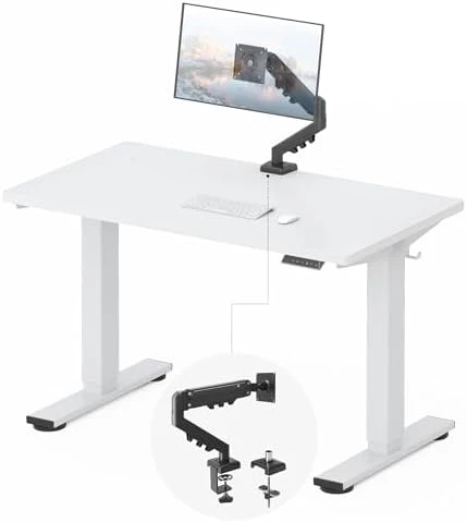 Whole-Piece Standing Desk with Clamp Power Strip, 55 x 28 — Standing Desk, FLEXISPOT