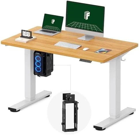 Whole-Piece Standing Desk with Clamp Power Strip, 55 x 28 — Standing Desk, FLEXISPOT