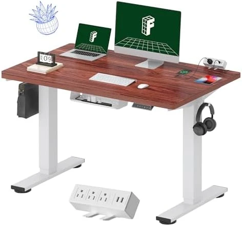 Whole-Piece Standing Desk with Clamp Power Strip, 55 x 28 — Standing Desk, FLEXISPOT