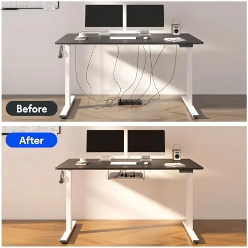 Whole-Piece Standing Desk with Clamp Power Strip, 48x24" — Standing Desk, FLEXISPOT