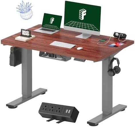 Whole-Piece Standing Desk with Clamp Power Strip, 48x24" — Standing Desk, FLEXISPOT