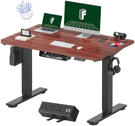 Whole-Piece Standing Desk with Clamp Power Strip, 48x24" — Standing Desk, FLEXISPOT