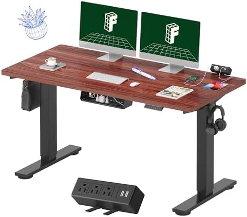 Whole-Piece Standing Desk with Clamp Power Strip, 48x24" — Standing Desk, FLEXISPOT