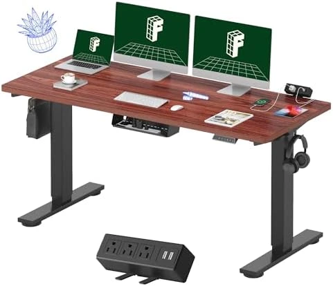 Whole-Piece Standing Desk with Clamp Power Strip, 48x24" — Standing Desk, FLEXISPOT