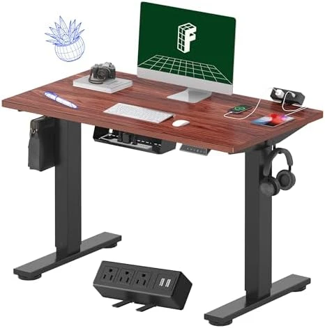 Whole-Piece Standing Desk with Clamp Power Strip, 48x24" — Standing Desk, FLEXISPOT