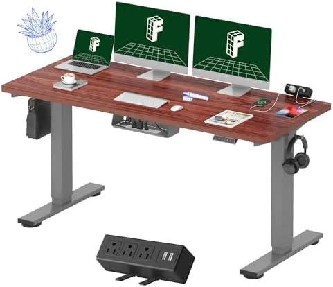 Whole-Piece Standing Desk with Clamp Power Strip, 48x24" — Standing Desk, FLEXISPOT