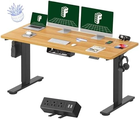Whole-Piece Standing Desk with Clamp Power Strip, 48x24" — Standing Desk, FLEXISPOT