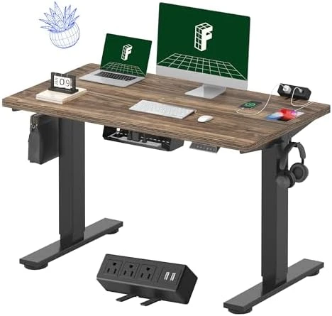 Whole-Piece Standing Desk with Clamp Power Strip, 48x24" — Standing Desk, FLEXISPOT