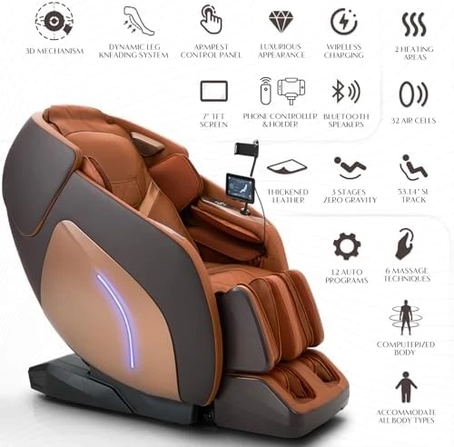 3D Massage Chair with Zero Gravity Recliner — Massage Chairs, Mazzup