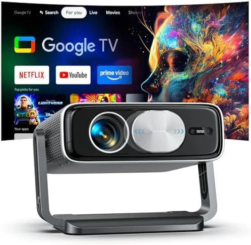4K Projector with Built-in Google TV and Auto Features — Smart Projector, Pemoon