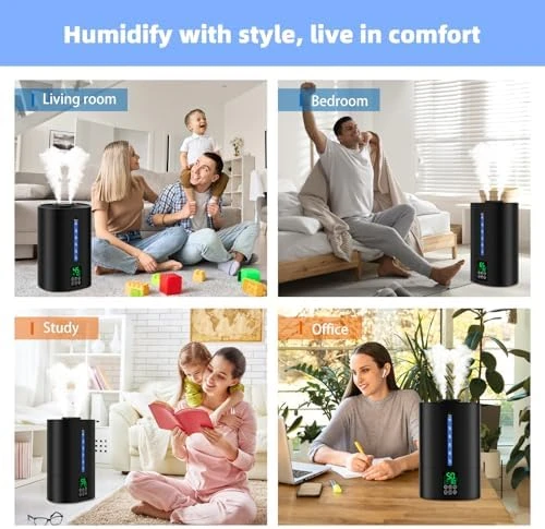 6L Top Fill Humidifier with Warm and Cool Mist — Humidifier, Coolfiqu
