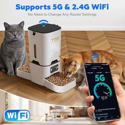 Automatic Cat Feeder with 2 Cameras — Automatic Pet Feeder, TYM
