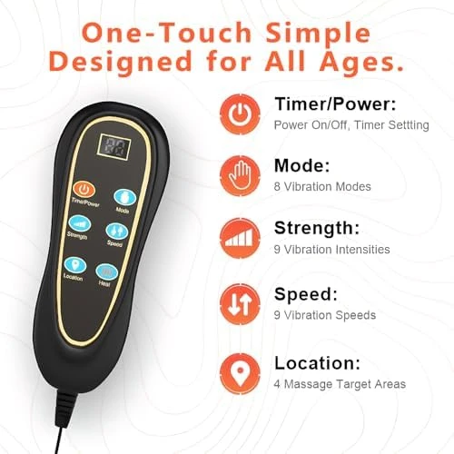 Back Massager with Heat and Vibration — Massage Chairs, UieSian Asdys