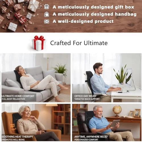 Back Massager with Heat and Vibration — Massage Chairs, UieSian Asdys