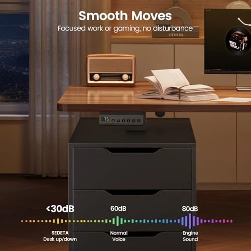Electric Standing Desk with 6 Drawers — Standing Desk, SEDETA