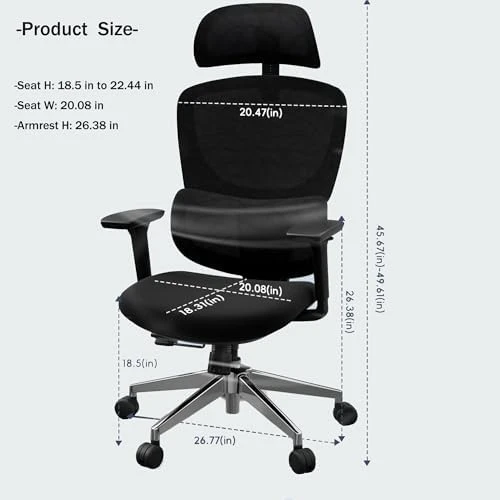 Ergonomic Mesh Office Chair — Smart Chairs, Jacia House