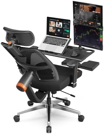 Ergonomic Office Chair with Adaptive Lumbar Support, Footrest, 4D Armrest, Adjustable Seat Depth & Height — Smart Chairs, NEWTRAL