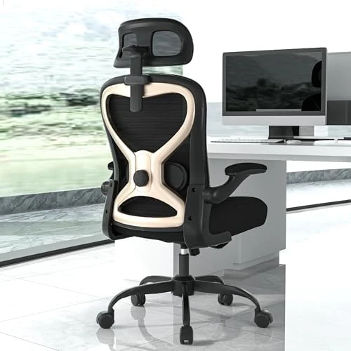 Ergonomic Office Chair with Mesh and Gold Accents — Smart Chairs, CASASIO