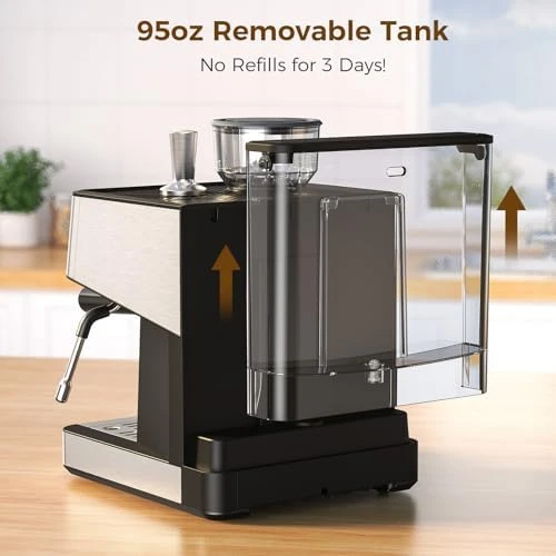 Espresso Machine with Grinder — Coffee Maker, Electactic