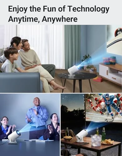 Mini Projector with WiFi 6 and Bluetooth 5.2 — Smart Projector, Truzcn