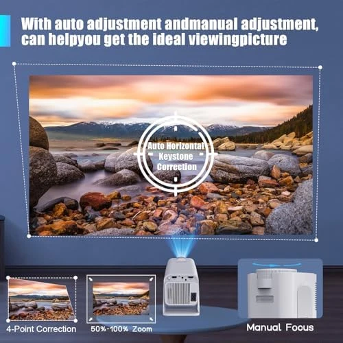 Mini Projector with Wifi and Bluetooth, Built-in Apps, Portable Smart 1080P Projector with 4K Support, Auto Keystone,... — Smart Projector, Magcubic