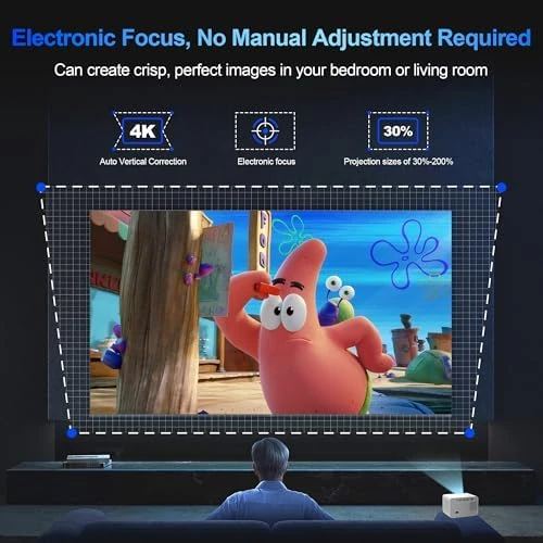 Mini Projector with WiFi and Bluetooth — Smart Projector, JIUMAO-M98