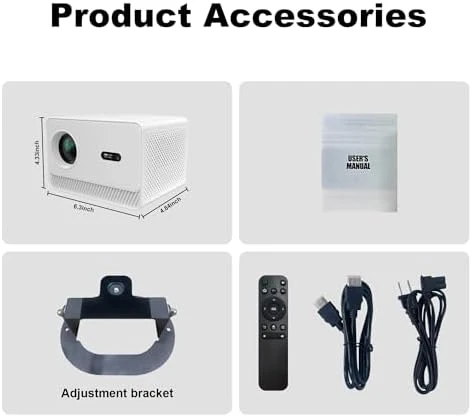 Mini Projector with WiFi and Bluetooth — Smart Projector, JIUMAO-M98