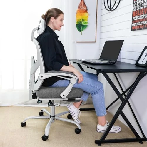 Office Computer Desk Chair with Footrest — Smart Chairs, Sweetcrispy