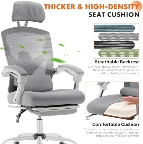 Office Computer Desk Chair with Footrest — Smart Chairs, Sweetcrispy