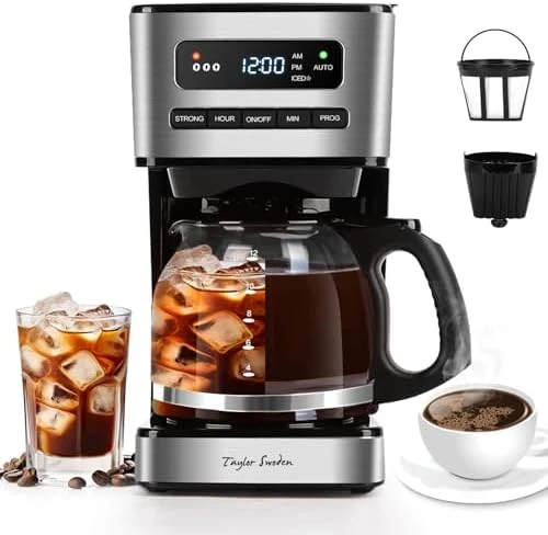 Programmable Coffee Maker 12 Cup, Hot and Iced — Coffee Maker, Taylor Swoden