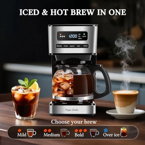 Programmable Coffee Maker 12 Cup, Hot and Iced — Coffee Maker, Taylor Swoden