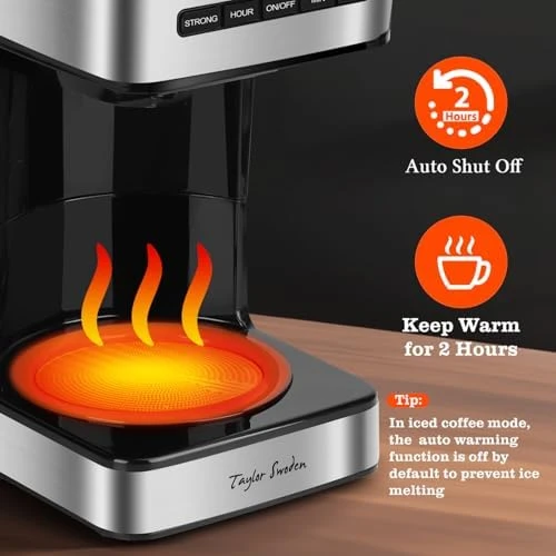 Programmable Coffee Maker 12 Cup, Hot and Iced — Coffee Maker, Taylor Swoden