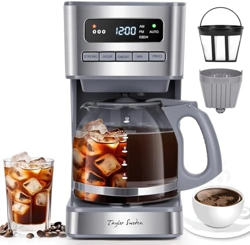 Programmable Coffee Maker 12 Cup, Hot and Iced — Coffee Maker, Taylor Swoden
