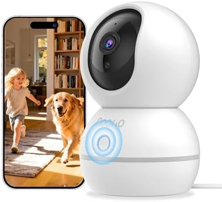 Security Camera 2K, Baby Monitor Dog Camera 360-degree — Security Camera, Noorio