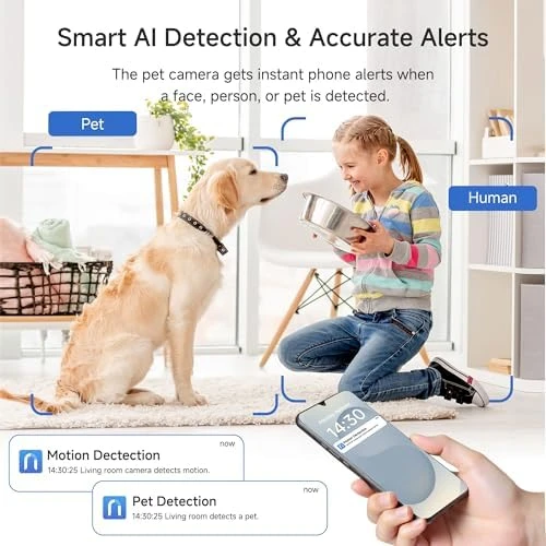 Security Camera 2K, Baby Monitor Dog Camera 360-degree — Security Camera, Noorio