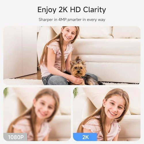 Security Camera 2K, Baby Monitor Dog Camera 360-degree — Security Camera, Noorio