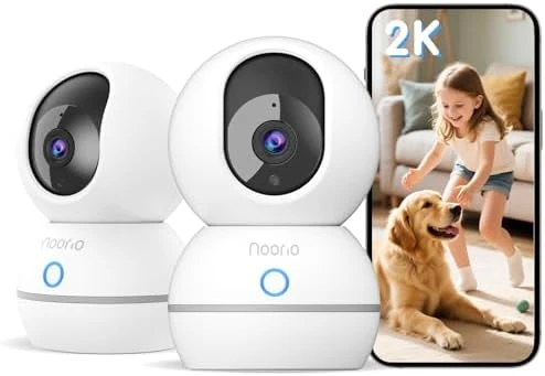 Security Camera 2K, Baby Monitor Dog Camera 360-degree — Security Camera, Noorio