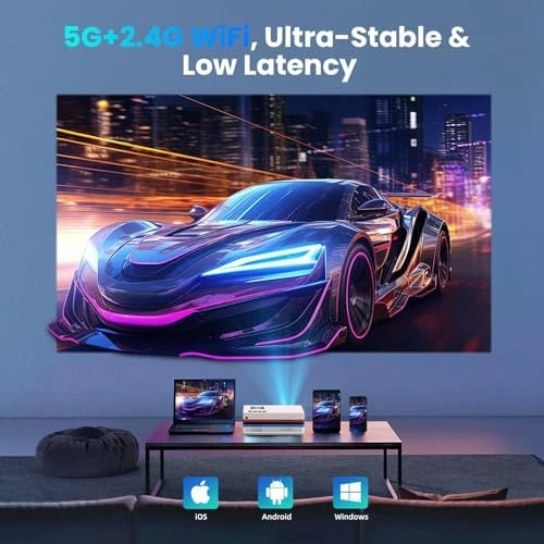 Smart Projector with WiFi 6 and Bluetooth 5.3 — Smart Projector, FUDONI
