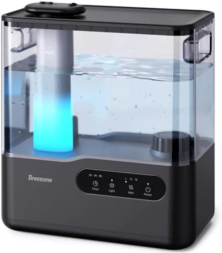 5L Large Room Humidifier with Essential Oil Tray and Mood Light — Humidifier, BREEZOME