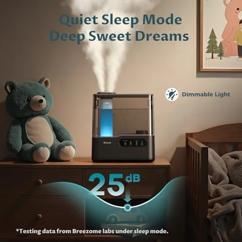 5L Large Room Humidifier with Essential Oil Tray and Mood Light — Humidifier, BREEZOME